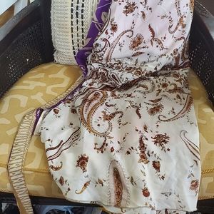 Sari Silk Wrap skirt. Adj plus size. 26,28, 30, 32. Ankle length. REVERSIBLE